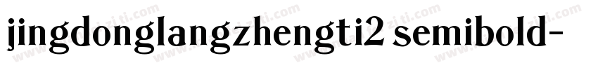 jingdonglangzhengti2 semibold字体转换